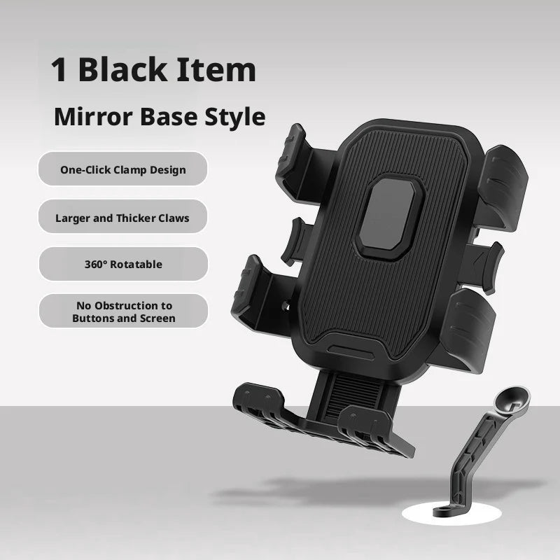 SEAMETAL Motorcycle Mobile Phone Stand Shockproof Riding Bicycle Phone Holder Navigation Bracket Handlebar/Rearview Mirror Type