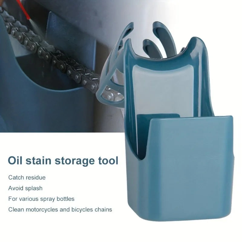 1pc Motorcycle And Bicycle Oil Stain Storage Tool Box, Chain Cleaning Agent, Chain Oil Anti Splash Tool, Maintenance tools