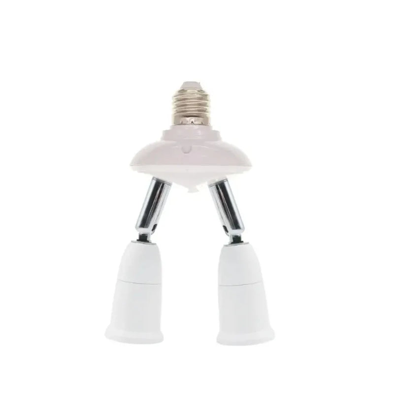 JOYINLED ជាសកល E27 ទៅ E27 ជើងទ្រចង្កៀងដែលលាតសន្ធឹង 180 ដឺក្រេបង្វិលអំពូល LED អំពូលបន្ថែមជើងទ្រចង្កៀងរន្ធដោត