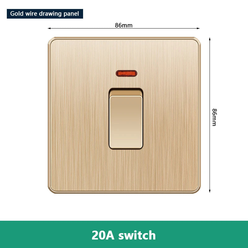 EU RU UK 20A 45A High Power Wall Switch,Korea Standard Plastic Panel ON OFF Rocker Switch for Water Heater Light Air Conditioner