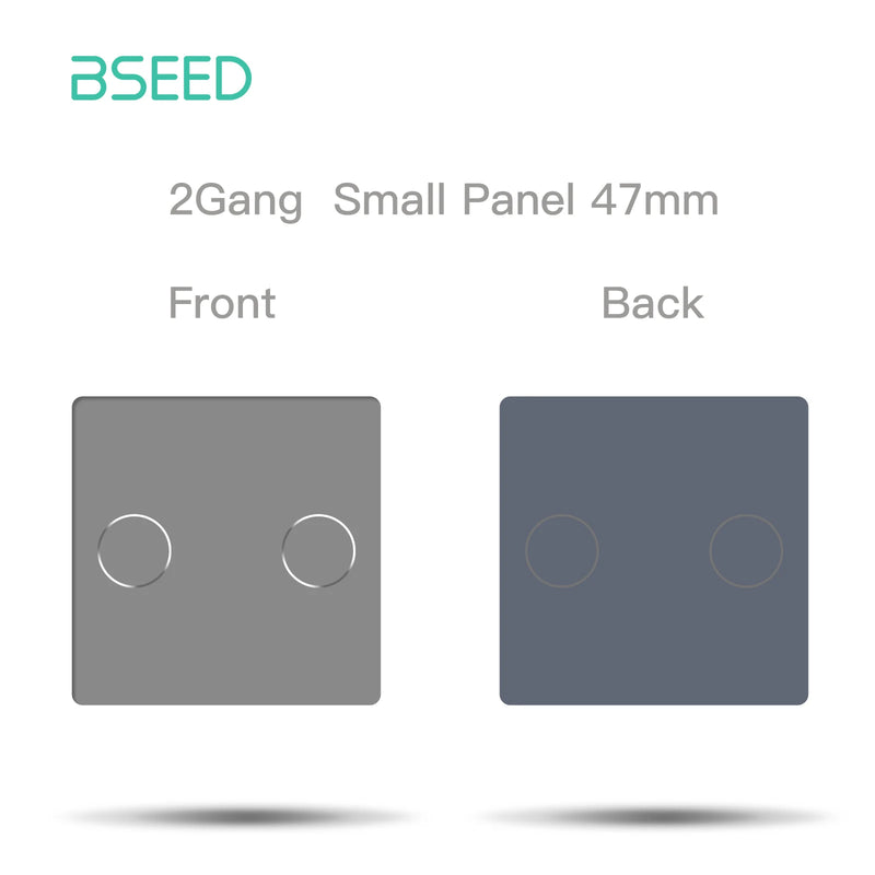 BSEED 1/2/3Gang Wall Touch Switch Small Glass Panel 47mm Dimmer Curtain Crystal Panel Parts Only DIY Combine With Glass Frame