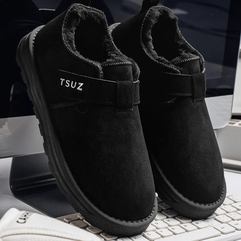 Men's high-quality snow casual cotton shoes winter warm plush fashion youth Joker outdoor walking light comfort cotton slippers