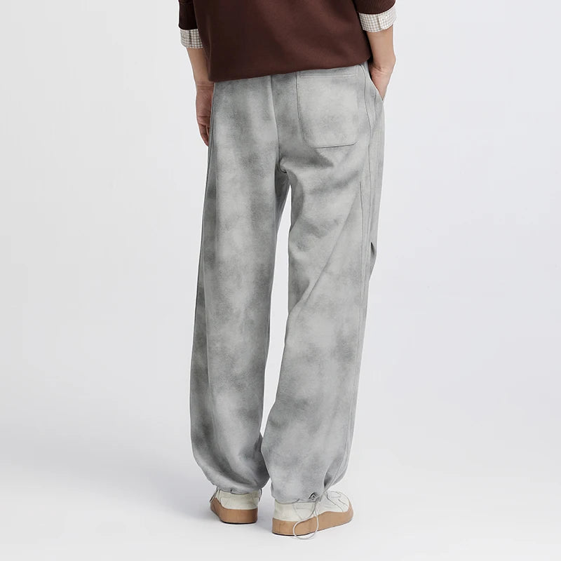 Semir Men Pants Washed Loose Straight Drapey Knit Street Casual Style Trendy Autumn Trousers Urban Daily Wear 2026