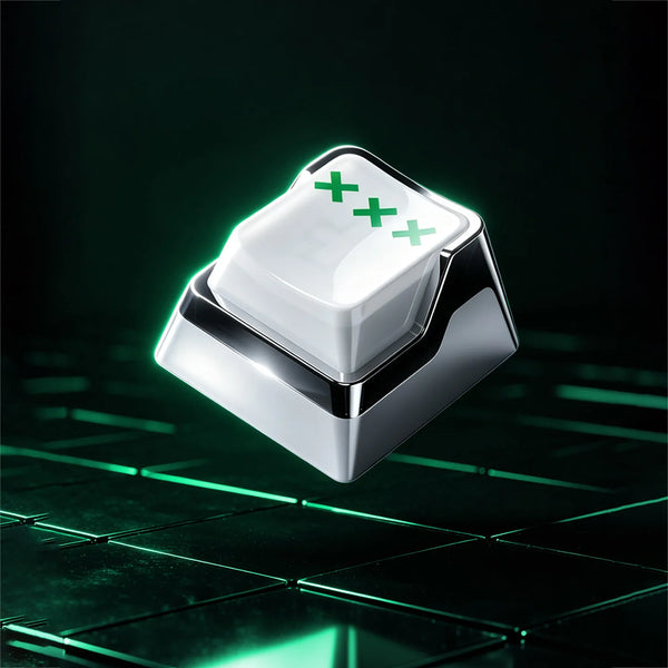Akko 126 Keys Keycap Set Quantum Horizon Cherry Profile Double Shot High-Transparency PC Mirror-Electroplated Keycaps for ANSI