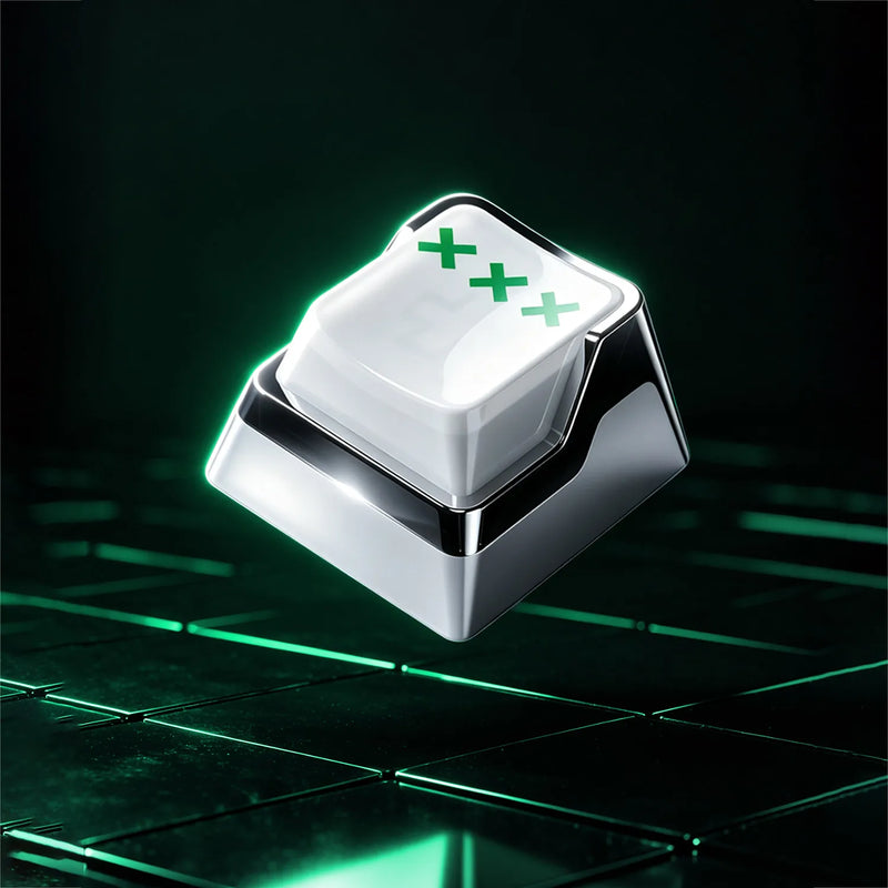 Akko 126 Keys Keycap Set Quantum Horizon Cherry Profile Double Shot High-Transparency PC Mirror-Electroplated Keycaps for ANSI