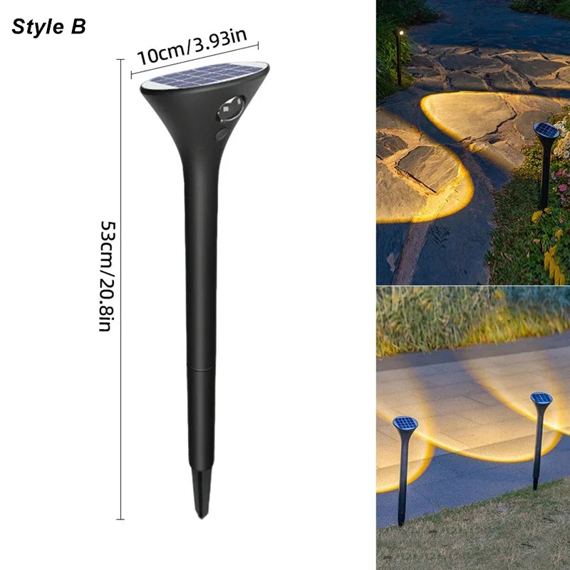ភ្លើង LED ដើរលើអាកាស 1-4 ដុំ បំភ្លឺទេសភាពខាងក្រៅ ភ្លើងសូឡាការពារទឹក IP65 បំភ្លឺសួនច្បារ សូឡា សម្រាប់ទីធ្លាសួនច្បារ ផ្លូវដើរលេង ទីធ្លាផ្ទះ