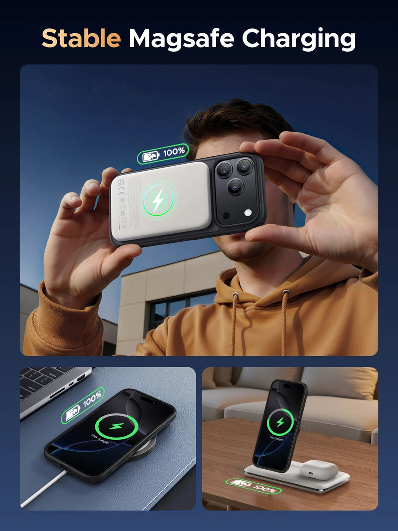 UGREEN Black Magnetic Case for iPhone 17 16 Pro Max Case Shockproof Cover for iPhone 17 Pro Max Plus 17pro Macsafe TPU Cases