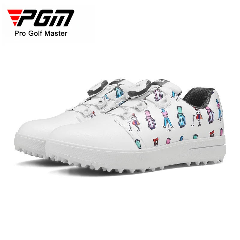 Children's Golf Shoes Wear-resistant and Waterproof Printed Sports Shoes for Boys and Girls XZ241