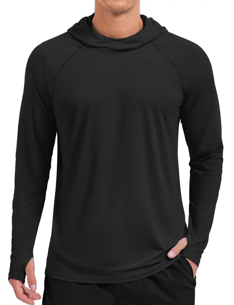 TACVASEN Men's Rash Guard Sun Hoodie Long Sleeve UPF 50+ Sun Protection SPF Quick Dry Hiking Swim Fishing Shirt