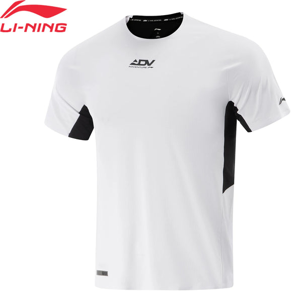 អាវយឺតកីឡារត់បុរស Li-Ning AT DRY អាវយឺតដៃខ្លី Polyester ដែលអាចដកដង្ហើមបាន និងឆ្លុះបញ្ចាំងពន្លឺ ATSV097