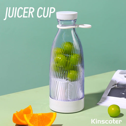 Portable Small Electric Juicer 300ml Stainless Steel Blade Juicer Cup Juicer Fruit Automatic Smoothie Blender Kitchen Tool Default Title