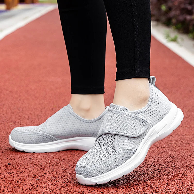 Summer Women Adjustable Diabetic Shoes For Fat Wide Foot Swollen Feet Hallux Valgus Sneakers
