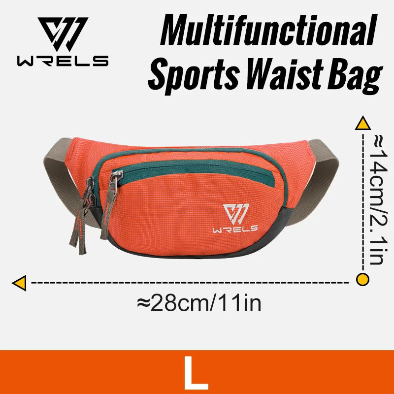 WRELS Fanny Pack Waist Bag Small Waistpack for Jogging Hiking  Adjustable Fannypack Waistpack with Multi-Pockets Sports Beltbag