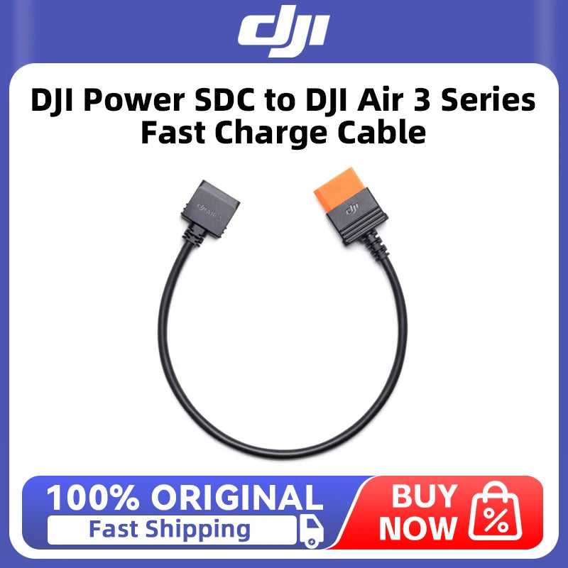 DJI Power SDC to DJI Air 3 Series Fast Charge Cable Boasts fast-charging power output of 125 W New Original Accessories