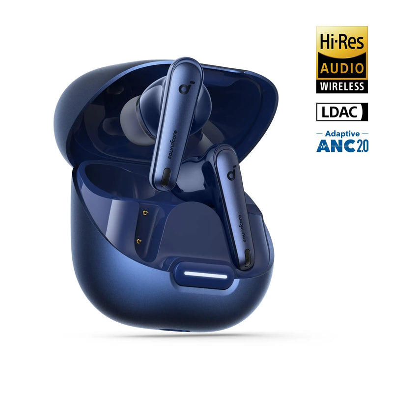 កាសស្តាប់ត្រចៀកឥតខ្សែ Soundcore Liberty 4 NC កាត់បន្ថយសំឡេងរំខាន 98.5% សំឡេង LDAC Hi-Res ថ្មប្រើប្រាស់បានយូរ