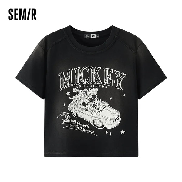អាវយឺតខ្លីសម្រាប់នារី Semir ឆ្នាំ២០២៦ ស្ទីលបោកគក់ ម៉ូដសាមញ្ញ ទន់ ពាក់ប្រចាំថ្ងៃ មានផាសុកភាព