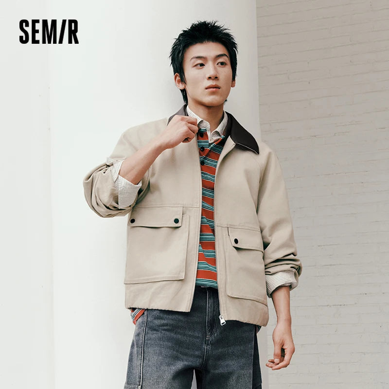 Semir Women Jacket Vintage Workwear Balloon Silhouette Loose Fit 2026 Autumn Utility Structured Urban Casual Outerwear