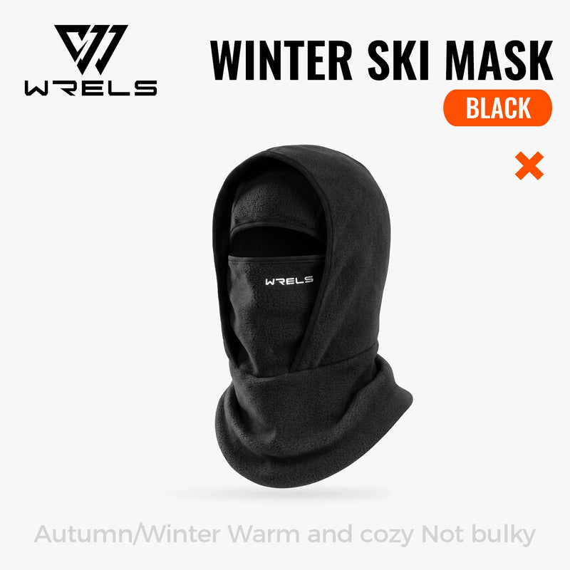 WRELS Balaclava Ski Mask Thermal Anti Cold Cycling Full Face Mask Thick Warm Motorcycle Helmet Liner Men Women Outdoor Sport Cap