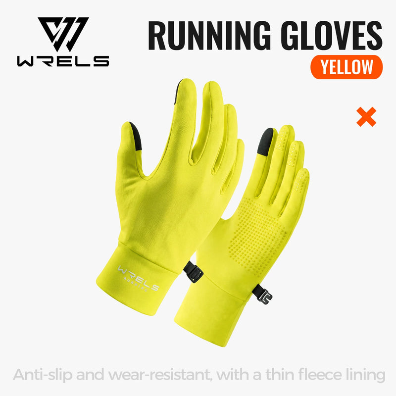 WRELS Driving Gloves Thermal Anti‑Slip Glove Liners Touch Screen Running Hiking Cycling Winter Men Women Outdoor Sports Glove