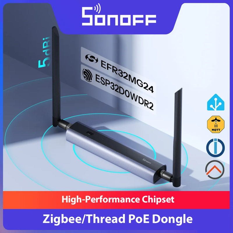 SONOFF Dongle Max Zigbee/Thread PoE Dongle-M High-Performance Chipset Web-Based Management Interface Supports Ethernet,Wi-Fi,USB