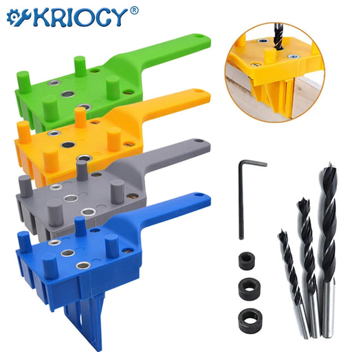 Woodworking Punch Locator Carpenter Job Tools Hand Tools Handheld 6/8/10mm Drill Bit Hole Puncher For Cross Dowel Drill Jig