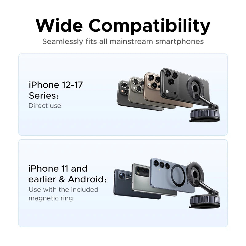 UGREEN Vacuum Magnetic Phone Holder 360°Rotation Phone Stand For Strong Magsafe iPhone 17 16 15 Pro Max Xiaomi Samsung S25 Ultra