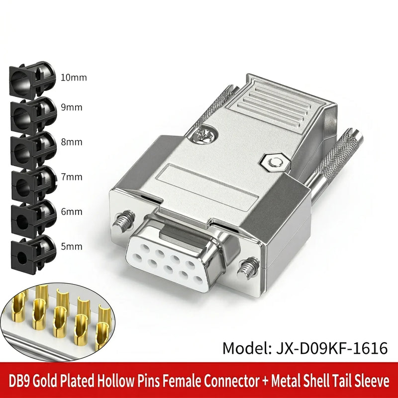 DIVEDEER DB9 Male & Female Connectors 9-Pin Serial Adapters for RS232 RS485 COM Port