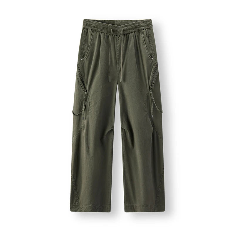 Semir Men Pants Washed Cotton Loose Curved Utility Cargo 2026 Autumn Comfortable Workwear Style Street Casual Daily Wear