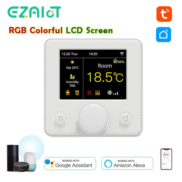 Tuya WiFi Smart Floor Heating Thermostat Regulator Warm Electric/Water Gas Boiler Remote Temperature Controller Alexa Google
