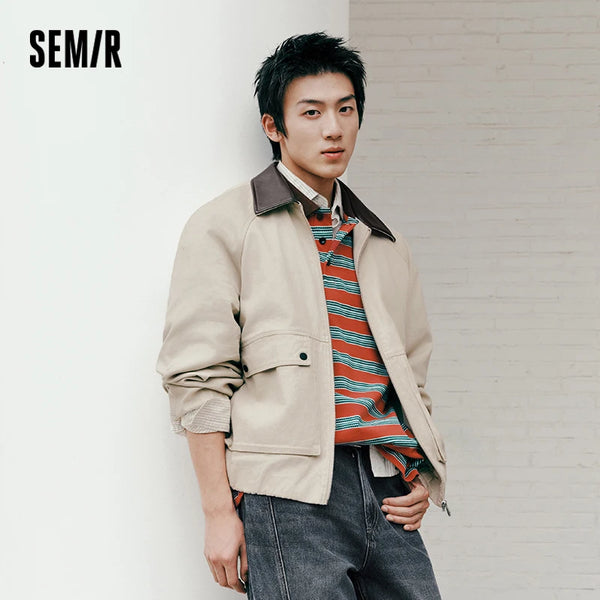 អាវក្រៅស្ត្រី Semir រចនាប័ទ្ម Vintage សម្រាប់ធ្វើការ រាង Balloon Silhouette រាងរលុង រដូវស្លឹកឈើជ្រុះ ឆ្នាំ២០២៦ អាវក្រៅធម្មតាសម្រាប់ប្រើប្រាស់ប្រចាំថ្ងៃ