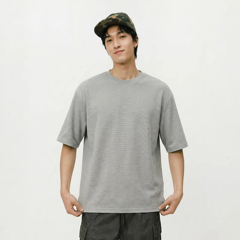 Semir Mens Tshirt 2026 Striped Crew Neck Casual Style Simple Fashion Soft Comfortable Daily T shirt