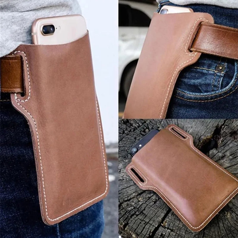 Universal Sports Waist Bag, Mobile Phone Waist Bag, Hanging Waist Bag, Leather phone belt bag，Outdoor equipment accessories