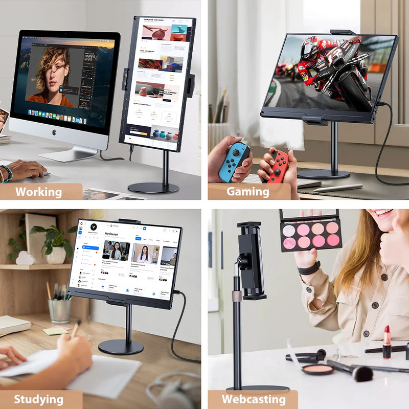 UPERFECT UStand D6 Portable Monitor Stand For 13.3inch-17.3inch Tablet Monitor Stand Holder Heavy Duty Wider Base With 4.7’’-17