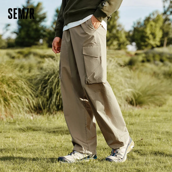 ខោបុរស Semir សម្រាប់ពាក់ក្រៅផ្ទះ ធំទូលាយ ត្រង់ រចនាប័ទ្មភ្នំបែប Retro រចនាប័ទ្មធម្មតា ខោធ្វើការ ខោរដូវស្លឹកឈើជ្រុះ ឆ្នាំ២០២៦