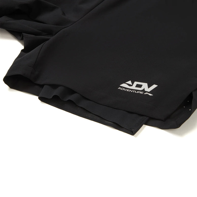 ខោរត់បុរស Li-Ning 2 IN 1 LN DRY 88% Polyester 12% Elastane ការពារកម្តៅថ្ងៃ ចង្កេះអាចលៃតម្រូវបាន ខោ Lining Sport AKSW303