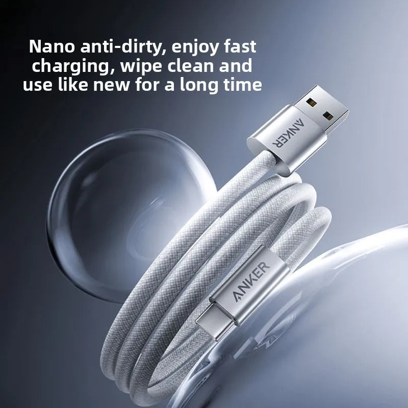 ខ្សែសាក ANKER TypeC ស័ក្តិសមសម្រាប់ខ្សែសាកទិន្នន័យ Huawei Mate80 Pro សាកលឿន 100W