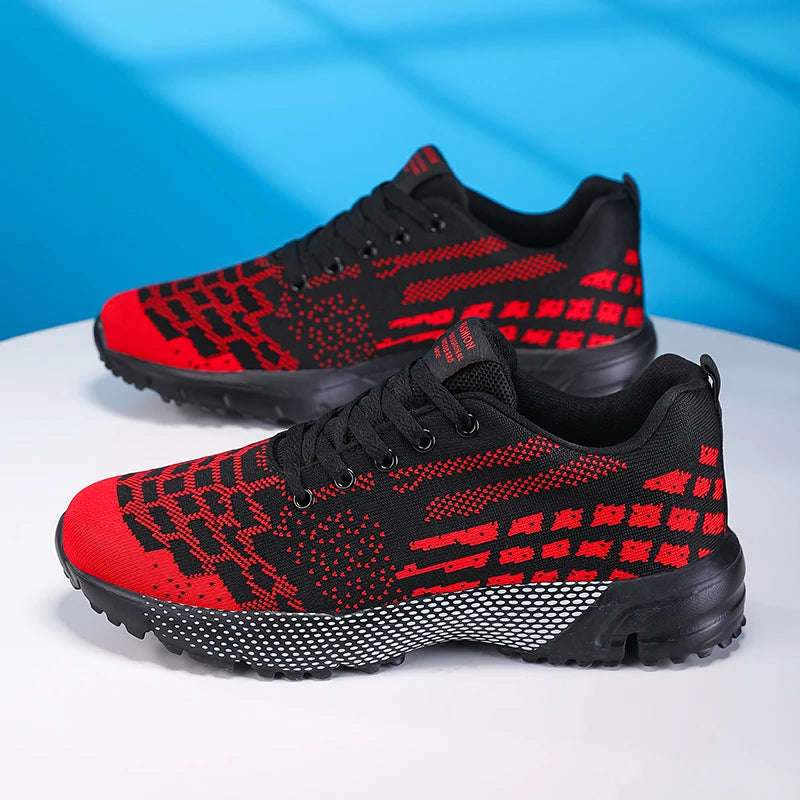 Mens Running Shoes Lightweight Breathe Mesh Casual Training Sneakers Thick Sole Cushioning Trendy Tennis Shoes for Man
