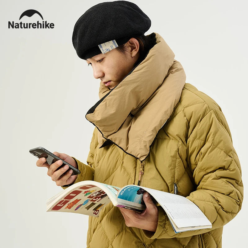 Natuerehike 2025 Outdoor Packable Thermal Drawstring Down Neck Warmer Indoor Warm Scarf Portable Outdoor Accessory