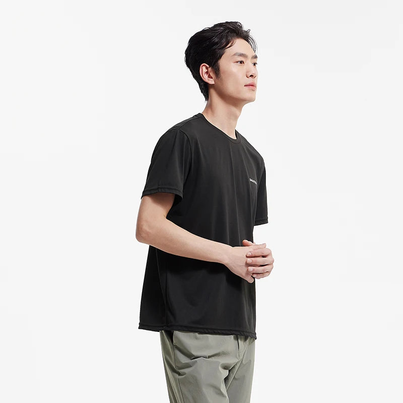 Semir Men Tshirt Moisture Wicking Sport Letter Print Crew Neck Antibacterial Knit 2026 Summer Soft Comfy Sport Top