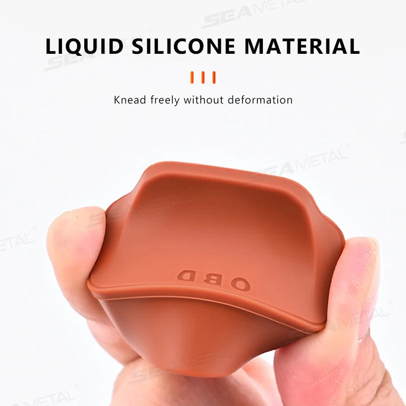 SEAMETAL Silicone Car OBD Port Dust Cover Handle Design OBD Port Lock Protector Sleeve Caps Waterproof Dustproof Car Accessories
