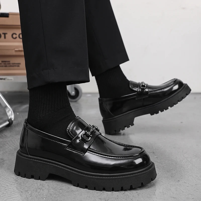 Men's casual business leather shoes Four seasons soft-sole non-slip comfort breathable light outdoor walking dress leather shoes