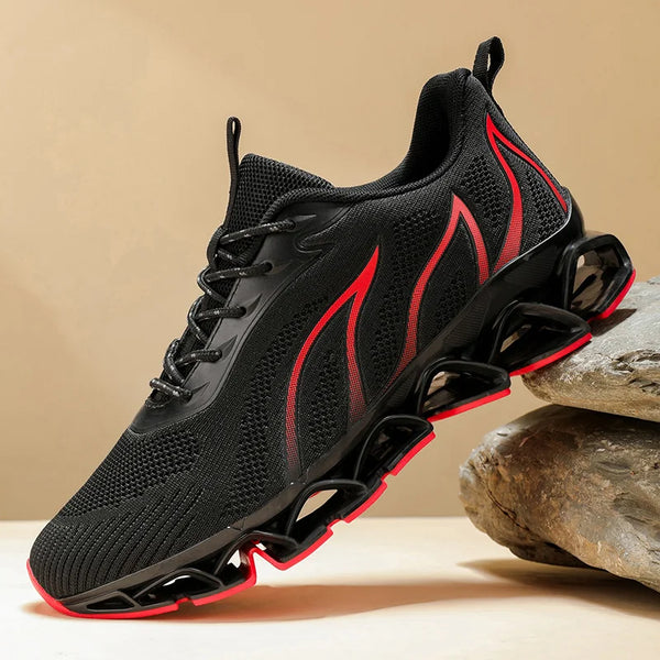 Men's absorb shock Race Running Shoes Four Seasons New Mesh Breathable Light casual Sports Shoes Student Outdoor Speed sneakers
