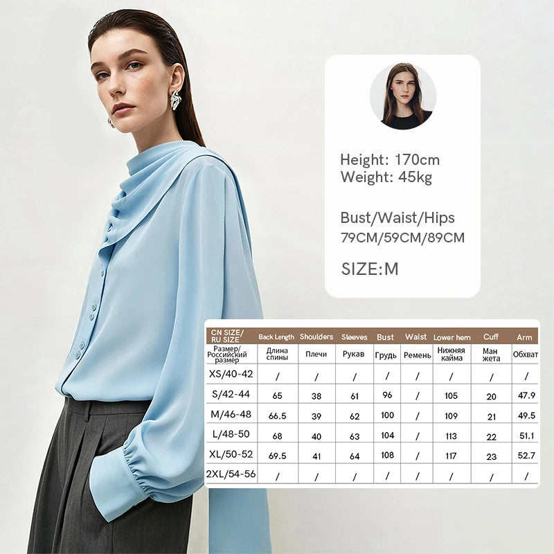 Amii Women's Blouse 2026 Autumn New V-Neck Elegant Long Sleeve Chiffon Top With Tie Neck Loose Flowy Shirt For Women 12653004