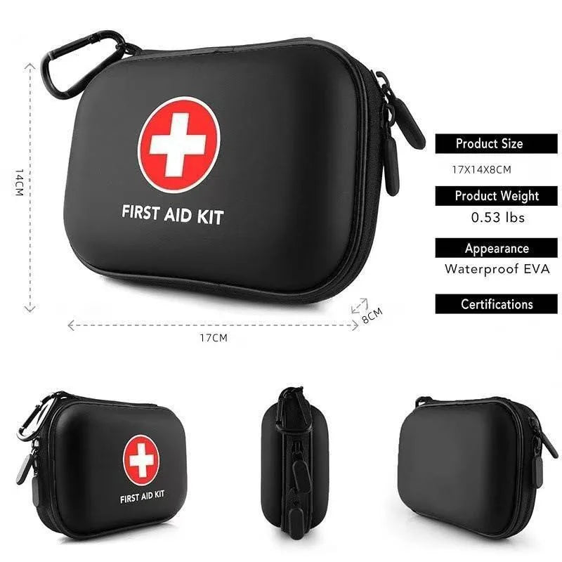 PU Waterproof First Aid Kit Portable Multifunctional Zipper Medical Bag Medicine Storage Organizer for Home Outdoor Travel Campi