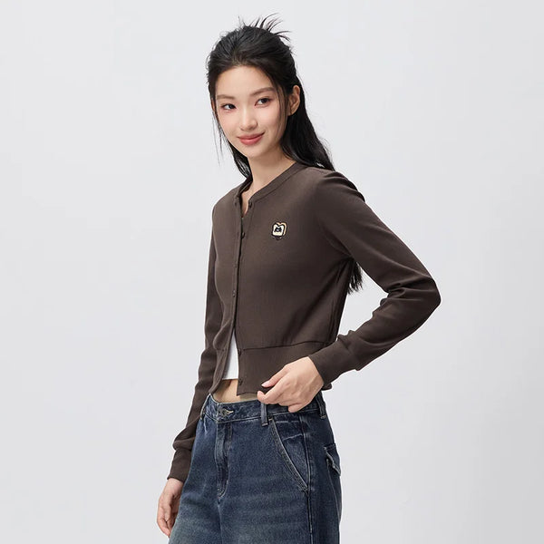 អាវយឺតដៃវែង Semir សម្រាប់នារី រាងស្លីម រដូវស្លឹកឈើជ្រុះ ឆ្នាំ២០២៦ ស្ទីលសាមញ្ញ ងាយស្រួលប្រើ ពាក់ប្រចាំថ្ងៃ