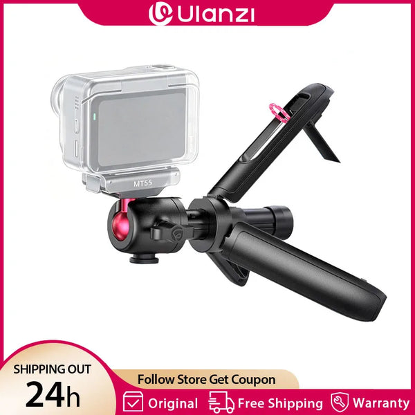 ជើងទ្រកាមេរ៉ា Ulanzi MT55 SnapGo Mini Selfie Stick សម្រាប់ Go Ultra DJI Action 6 ជើងទ្រកាមេរ៉ាម៉ាញេទិក ដែលអាចលៃតម្រូវបាន 360° 4 ផ្នែក