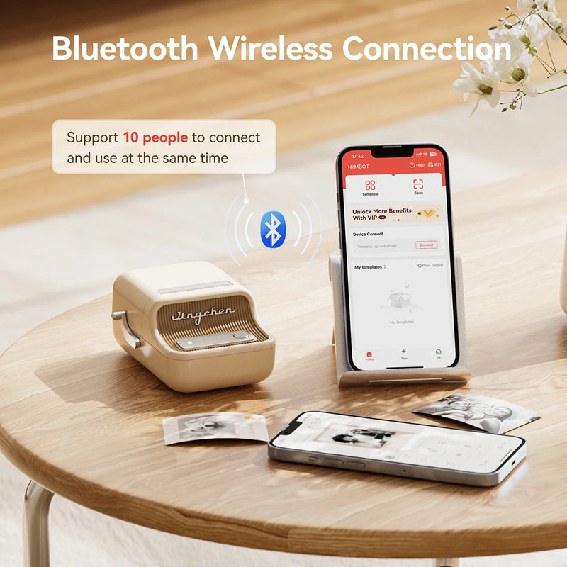 Niimbot B21 Pro 300DPI HD Printing Portable Thermal Printer Self-adhesive Label Printer Sticker Maker For Photos Receipts Note