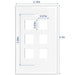 ZoeRax Keystone Jack Wall Plate USA Faceplate, Low Profile Ethernet WallPlate Single Gang FacePlates for Keystone Coupler - 1PCS