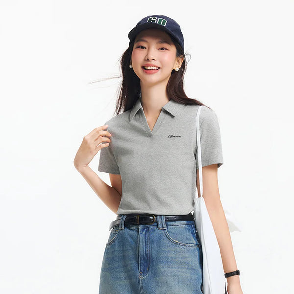 អាវប៉ូឡូនារី Semir ឆ្នាំ ២០២៦ ខ្លីធម្មតា ស្លីមប៉ាក់ សាមញ្ញ ឆើតឆាយ ស្ទីល ទន់ ធម្មតា ពាក់ប្រចាំថ្ងៃ
