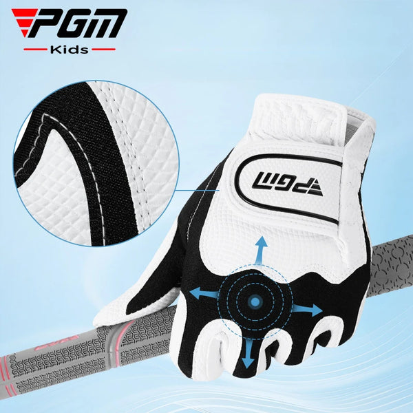 PGM Children's Golf Gloves Wear Resistant Anti Slip Breathable Single Glove for Boys and Girls ST035